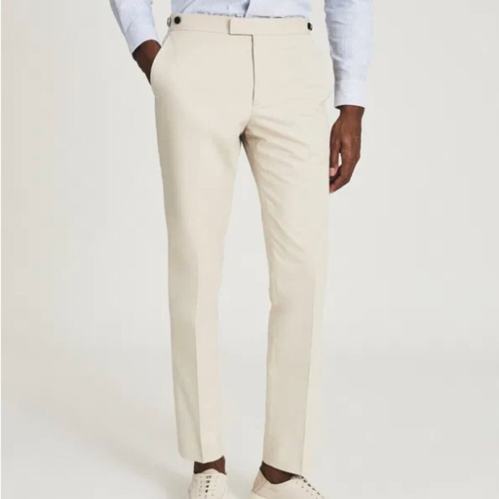 Reiss Train Linen/ Cotton Trousers